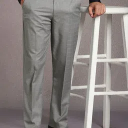Louis Philippe Men Mid-Rise Slim Fit Trousers-picture-0