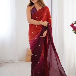 Anouk Ombre Embellished Sequinned Tissue Saree-picture-37