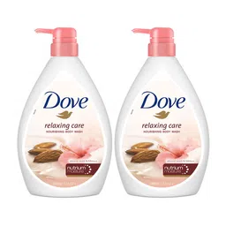Dove Set of 2 Relaxing Care Nourishing Body Wash with Almond Cream & Hibiscus - 1L Each-image-36