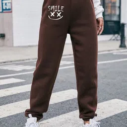 SAAHASAM Women Printed Relaxed Loose Fit Joggers Trousers-image-29