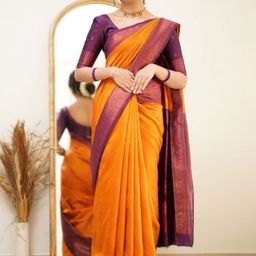 HANDSEL Woven Design Zari Pure Silk Banarasi Saree-image-66