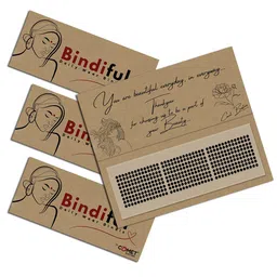 Comet Busters Set Of 3 Bindiful Beautiful Traditional Designer Bindi - Black-15
