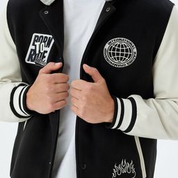 Koton Men Washed Tailored Jacket with Patchwork image 3
