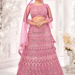 VARNI FABRICS Embroidered Semi-Stitched Lehenga & Unstitched Blouse With Dupatta-picture-30