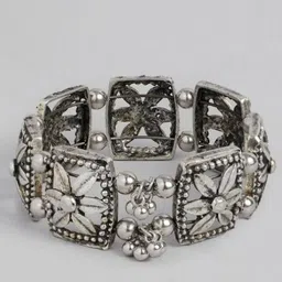 Sangria Oxidized Beaded Bangle-image-84
