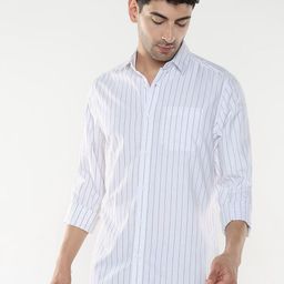 R&B Men Spread Collar Striped Cotton Relaxed Fit Casual Shirt-picture-38