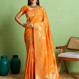 PBS PRINTS Woven Design Zari Art Silk Banarasi Saree-picture-49