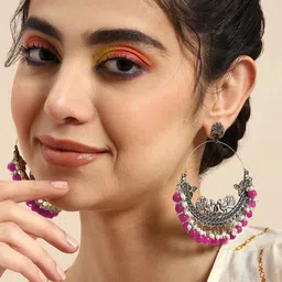KRENOZ Peacock Shaped Chandbalis Earrings-18