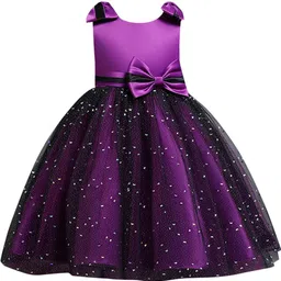 Hopscotch Kids Girl's Bow Balloon Dress-picture-17