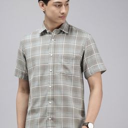ColorPlus Checked Pure Cotton Casual Shirt-picture-9