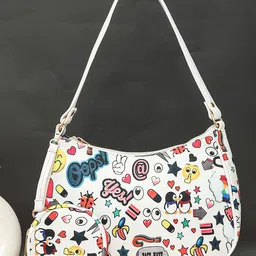 Bagsy Malone Printed Structured Shoulder Bag-image-64