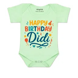 Arvesa Kids-Unisex Green Cotton Rompers-picture-13
