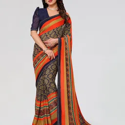 Moda Rapido Floral Poly Georgette Designer Saree-image-60