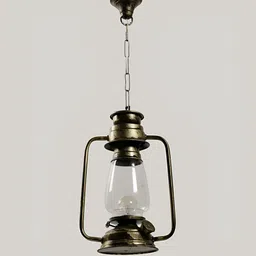 KINIS Gold-Toned & Transparent Textured Cylinder Shaped Ceiling Lamp-51