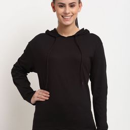 DOOR74 Women Hooded Long Sleeves Sweatshirt-image-103