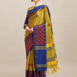 KALINI Floral Silk Cotton Saree-picture-21