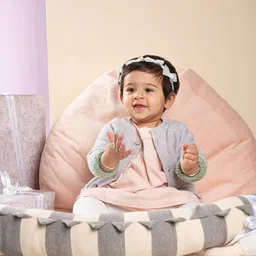 THE BABY TRUNK Kids Knitted Cardigan With Contrast Sherpa Lining-picture-7