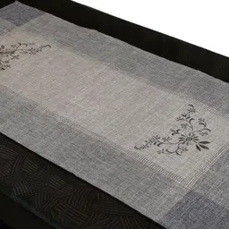 TANLOOMS Grey & Beige Embroidered TableRunners-25