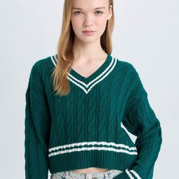 DeFacto Women Cable Knit Pullover-image-56