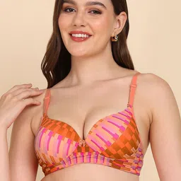 Tweens Women Floral Medium Coverage Heavily Padded and Non-Wired Push-Up Bra-picture-9