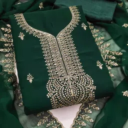 SYS Brand - Shop Your Style Floral Embroidered Unstitched Dress Material-image-7