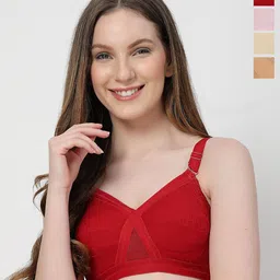 LILY c8811 Pack Of 4 Solid Full Coverage Minimizer Bra-image-84