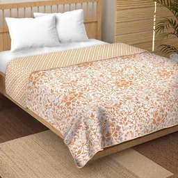 TrueYarns Multicoloured Floral Mild Winter 300 GSM Double Bed Dohar-picture-43