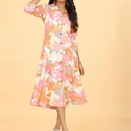 Anouk Floral Print A-Line Midi Dress-picture-21