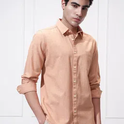 HIGHLANDER Button-Down Collar Slim Fit Cotton Shirt-image-62