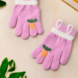 SHOP FRENZY Unisex Kids Patterned Acrylic Winter Gloves-image-55