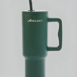 BOLDFIT Green Single Stainless Steel Solid Double Wall Vacuum Water Bottle-17