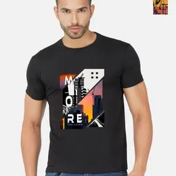 GLOBAL NOMAD Men 2 Printed Bio Finish Applique T-shirt-image-7