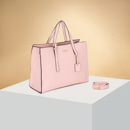 Forever Glam by Pantaloons Colourblocked PU Oversized Structured Shoulder Bag with Bow Detail-24