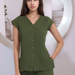 all about you Women V-Neck Short Sleeves Vest Top-picture-32