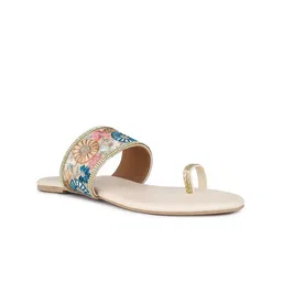 Inc 5 Women Embroidered Ethnic One Toe Flats With Ethnic - Embellished-picture-49