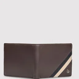 SENNES Men Textured Bow Detail Leather Two Fold Wallet-37