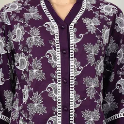 plusS Embroidered Top With Trousers Co-Ords image 2