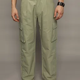 The Roadster Lifestyle Co Men Mid-Rise Loose Fit Cargo-image-56