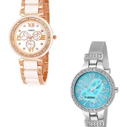 TARIDO Men Set Of 2 Dial & Bracelet Style Analogue Watch Combo_TD2504SM04_TD2215SM02-image-4