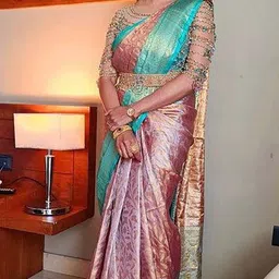 Anjaneya Sarees Woven Design Zari Silk Blend Banarasi Saree-picture-26