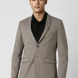 Van Heusen Self Design Ultra Slim-Fit Single-Breasted Formal Blazer-image-77