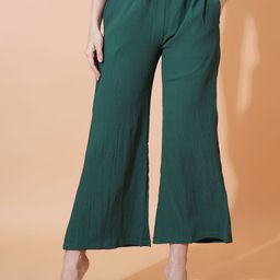 Mast & Harbour Women Solid Comfort Trousers-image-40