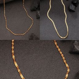 Anouk Women Pack of 3 Gold-Plated Chain-picture-14