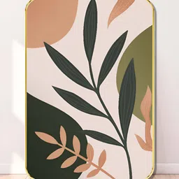 SAF Cream-Coloured & Green Wood Floral and Botanical Wall Paintings-image-92