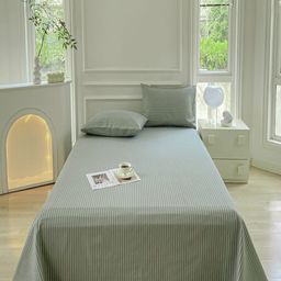 JC HOME Green & White Striped 150 TC King Bedsheet Set 2 m x 2.30 m-image-78