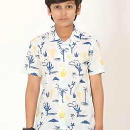 ZION Boys Classic Floral Opaque Printed Casual Shirt-image-53