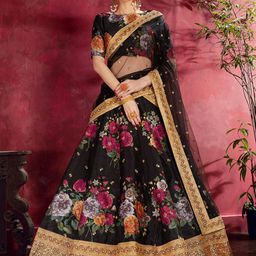 DIVASTRI Embellished Sequinned Semi-Stitched Lehenga & Unstitched Blouse With Dupatta-image-99