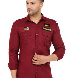 VED ELEGANT Men Graphic Printed Cotton Casual Shirt-image-57