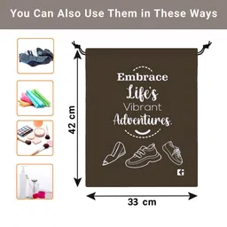Kuber Industries 9 Pcs Drawstring Shoe Bag image 5