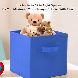 Aura Pink Set of 4 Regular Square Foldable & Multipurpose Wardrobe Storage Box Organizer image 4